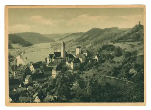 AK Horb, Kirche mit Blick ins Neckartal, 12093