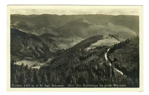 AK Belchen, Blick vom Belchen ins Kleine Wiesental, 12099