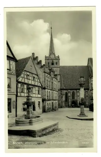 AK Kronach, Johannesbrunnen, Schwedensäule, 11729