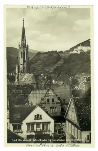 AK Bad Dürkheim, Schloßkirche mit Sanatorium Sonnenwende, 11505