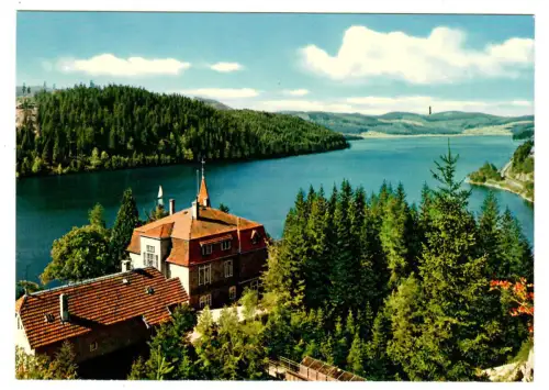 AK Schluchsee im Schwarzwald, Haus Hubertus, See und Feldberg - 10450