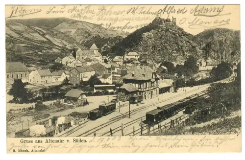 AK Altenahr, Von Süden mit Bahnhof, 11201