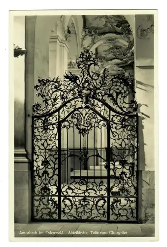 AK Amorbach, Abteikirche Schmiedeeisernes Gitter, 11536