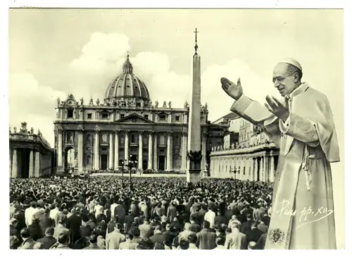 AK Rom, St. Peters Platz mit Papst Pius XII., 10914