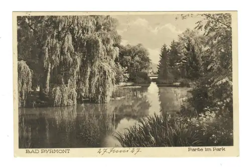 AK Bad Pyrmont, Partie im Park, 11700
