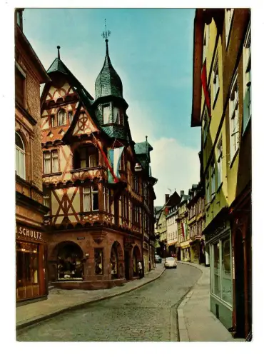 AK Marburg an der Lahn, Altmarburg, Wettergasse, Fachwerkhäuser, 10245