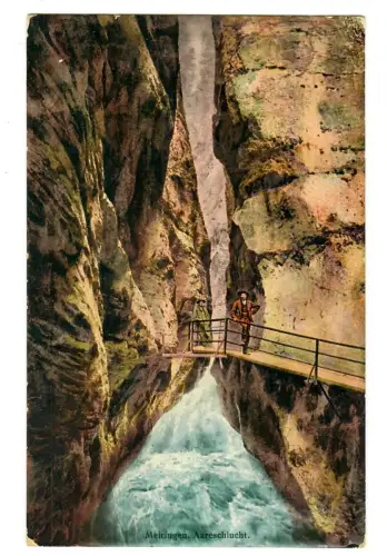 AK Meiringen, Brücke in der  Aareschlucht, 10322