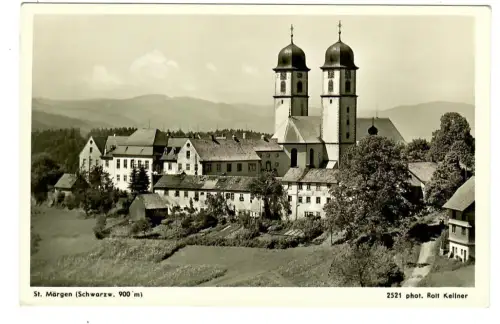 AK St. Märgen, Partie mit Kirche, 10610