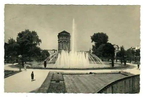 AK Mannheim, Wasserturm mit Anlagen, 10599