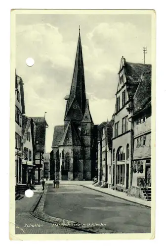 AK Schotten, Marktstrasse mit Kirche, 11546