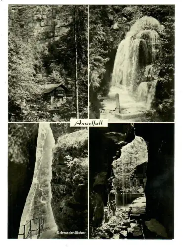 AK Rathen, Sächsische Schweiz, Amselfall, Schwedenlöcher, 11005