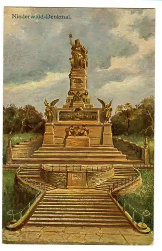 AK Rüdesheim, Niederwald- Denkmal auf dem Nierderwald, 11069