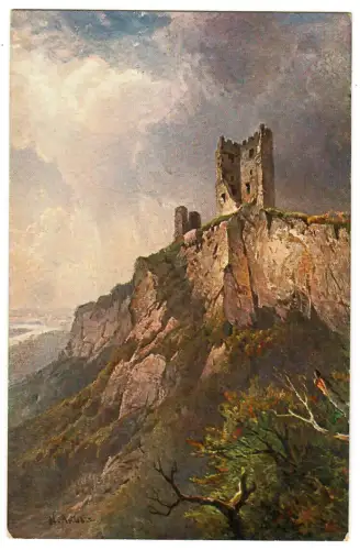 AK Königswinter, Der Drachenfels mit Burgruine, 11062