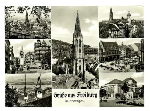 AK Freiburg, Münster und Teilansichten, 11665