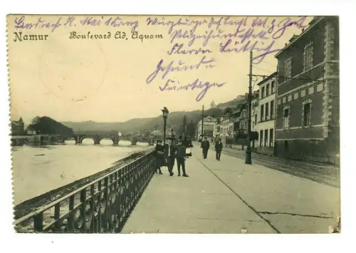 AK Namur - Boulevard ad Aquam - Belgien 1. WK 1916, 10133