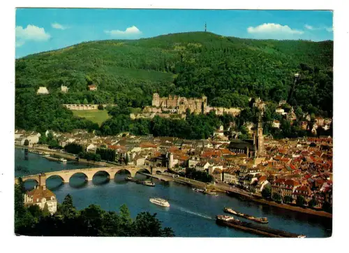 AK Heidelberg, Blick vom Philosophenweg, Panorama,10193