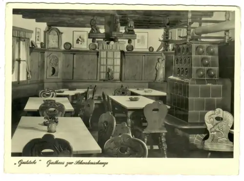 AK Schonach, Gasthaus "Zur Schwedenschanze" , Gaststube, 10506