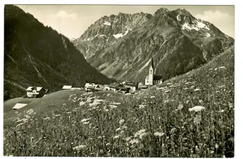 AK Mittelberg mit Widderstein, Panorama, 10672