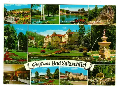 AK Bad Salzschlirf, Badehof, Kurpark, 10210