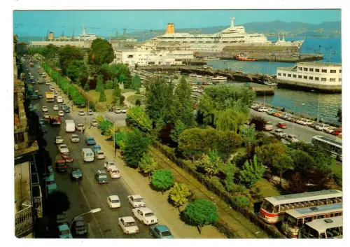 AK Vigo, Galicien: Hafen mit Schiffe, 10288