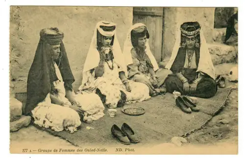 AK Arabische Frauengruppe, Ouled Nail Stammesgruppe, Algerien, 10277
