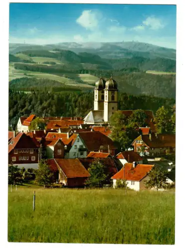 AK St. Märgen, Teilansicht mit Kloster, 11088