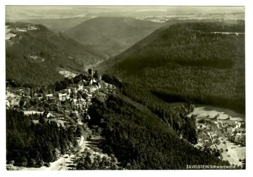 AK Zavelstein , Panorama, Fliegeraufnahme - 10458