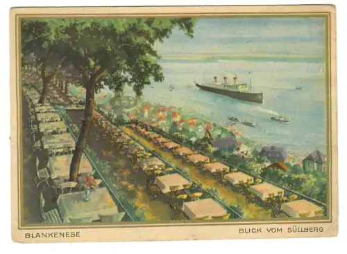 AK Hamburg, Blankenese, Blick vom Süllberg, 11182