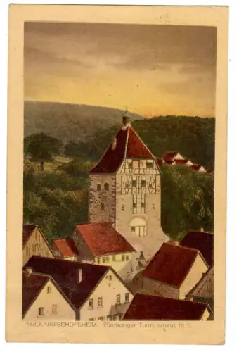 AK Neckarbischhofsheim - Fünfeckiger Turm - 10320