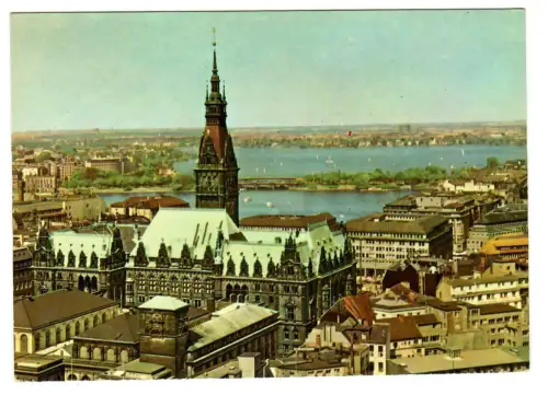 AK Hamburg, Rathaus und Alster, 11178