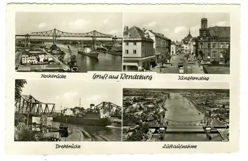 AK Rendsburg, Jungfernsteg Brücken, 10761