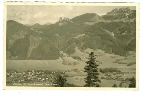 AK Aschau, Panorama mit Kampenwand, 10679