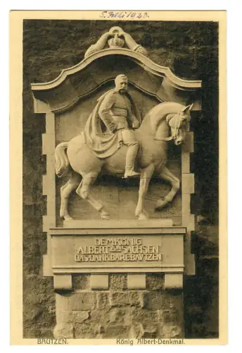 AK Bautzen, König Albert Denkmal, 11087