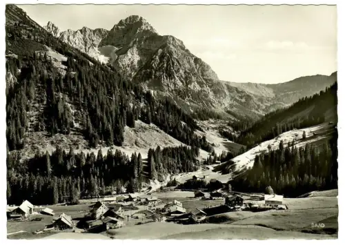 AK Baad, Panorama kleines Walsertal mit Widderstein, 11075