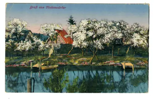 AK Hamburg Finkenwärder, Frühlingsstimmung, 11188