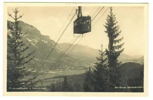 AK Gamisch Partenkirchen Kreuzeckbahn, Josef Porer, 10706