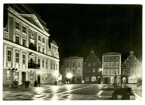 AK Güstrow, Markt bei Nacht, 10847