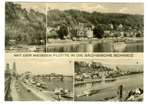 AK Pirna, Bastei, sächsische Schweiz, Dampferfahrt mit der weissen Flotte, 10504