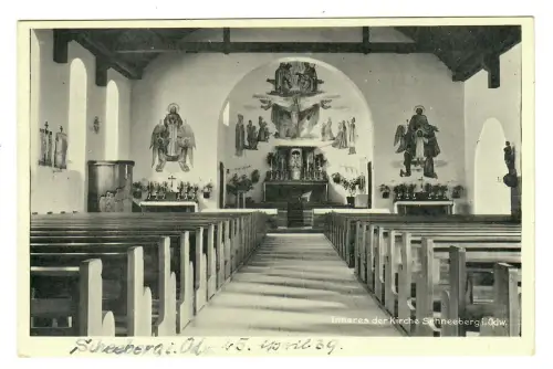 AK Schneeberg, Wallfahrtskirche Mariä Geburt, Innenraum Altar, 11385