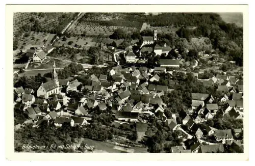 AK Bödigheim, Panorama mit Schloß und Burg, 10354