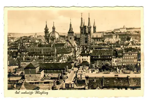 AK Würzburg, Panorama, 11380