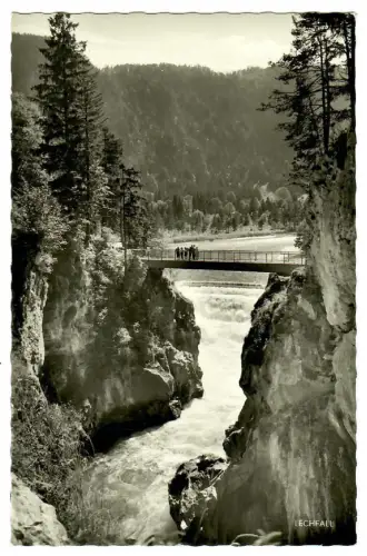 AK Füssen, Lechfall mit Maxsteg, 10348