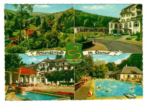 AK Schlangenbad, Kurhaus, Freibad, 10257
