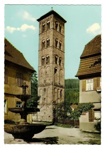 AK Hirsau, Pfarrbrunnen mit Eulenturm,  10459