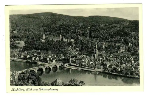 AK Heidelberg Blick vom Philosophenweg, 10238