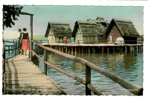 AK Unteruhldigen Bodensee Pfahlbauten - 10295