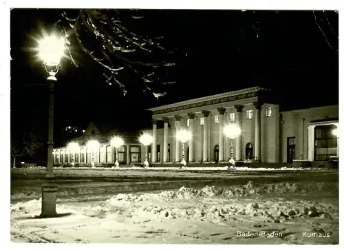AK Baden-Baden Kurhaus bei Nacht - 10388