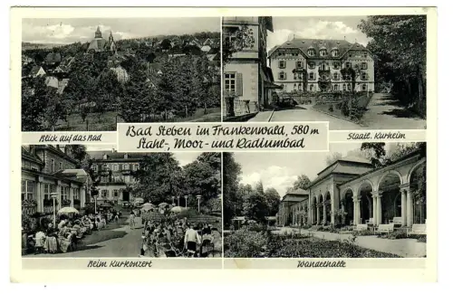 AK Bad Steben, Staatl. Kurheim, Kurkonzert, Wandelhalle, 10680