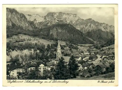 AK Schellenberg, Panorama mit dem Untersberg, 11406