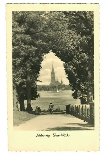 AK Schleswig, Durchblick zum Dom, 10007